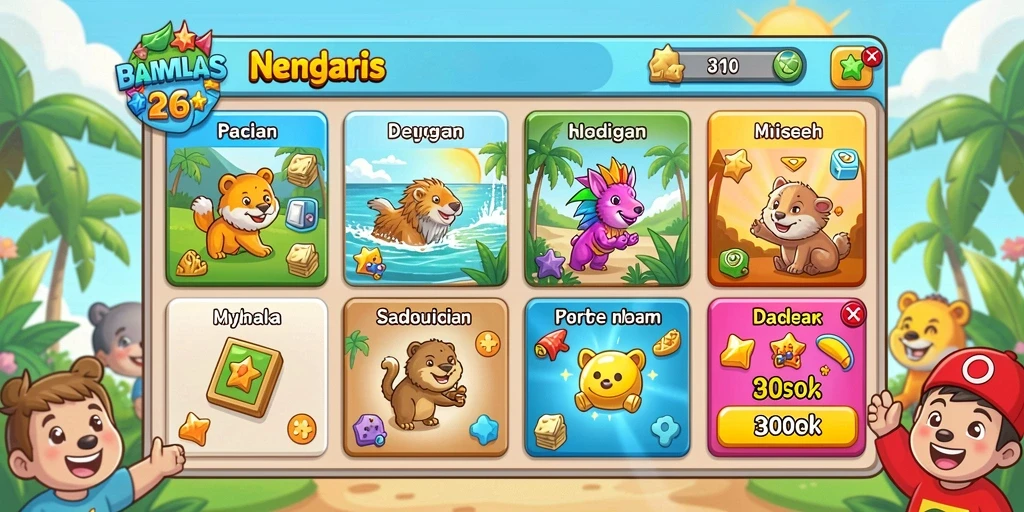 Tampilan permainan slot yang menarik dan berwarna.