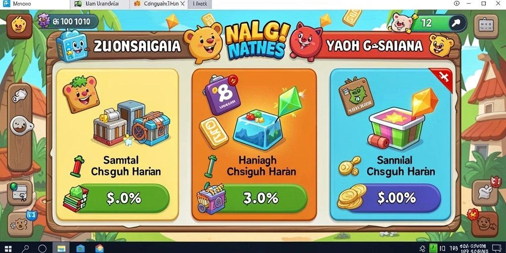 Tampilan awal yang menarik dengan karakter yang unik.